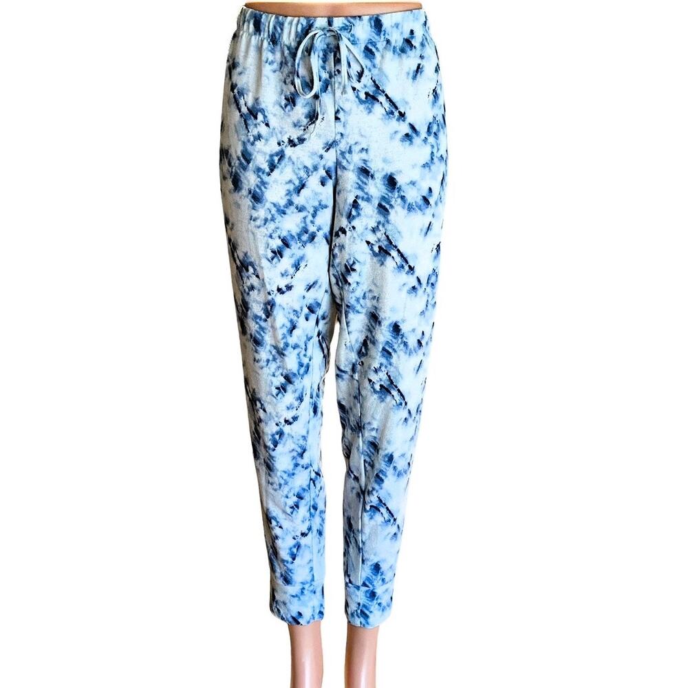 LUCKY BRAND Blue & White Tie Dye Pull On Lounge Pants ~ Women's Size MEDIUM